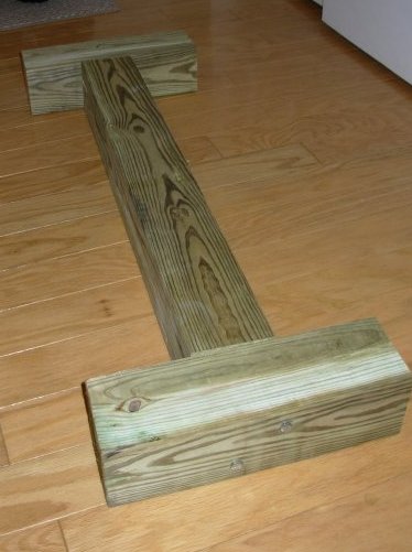 Photo of wooden calf block.